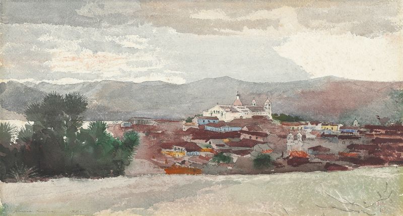 Vista de Santiago de Cuba de Winslow Homer, aquarela sobre papel