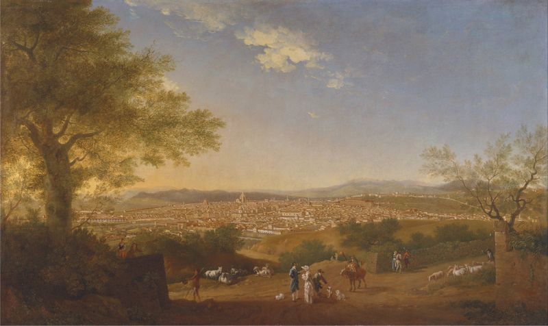 A Panoramic View of Florence from Bellosguardo, oil on canvas by Thomas Patch